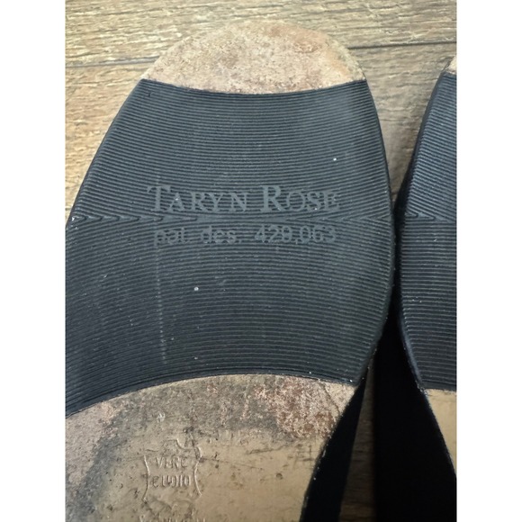 Taryn Rose Black Stretch Comfort Wedge Slip-On Shoes Size 38 - Picture 7 of 7